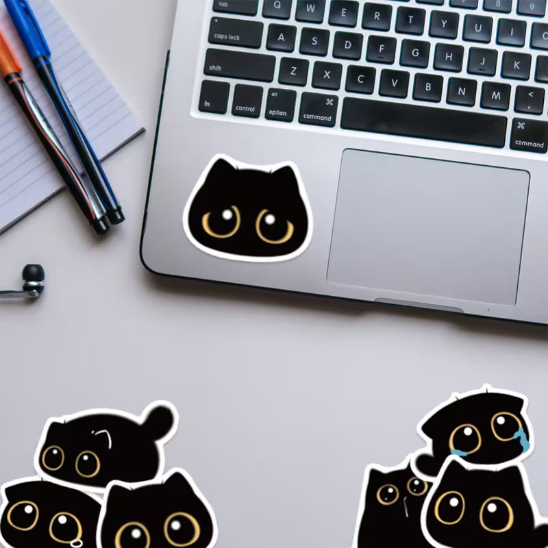 STICKERS GATOS NEGROS