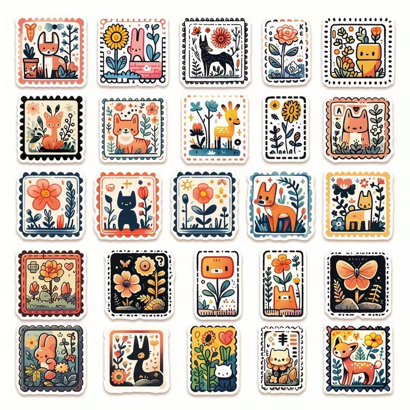 STICKERS ANIMALES CARTOON ADORABLE