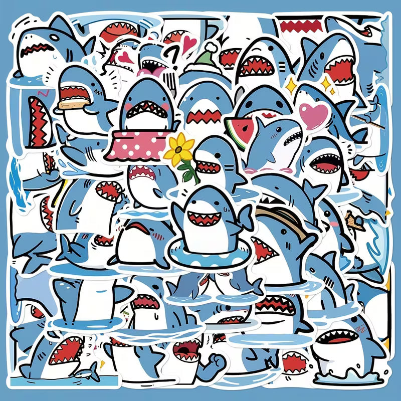 STICKERS TIBURONES ANIMADOS