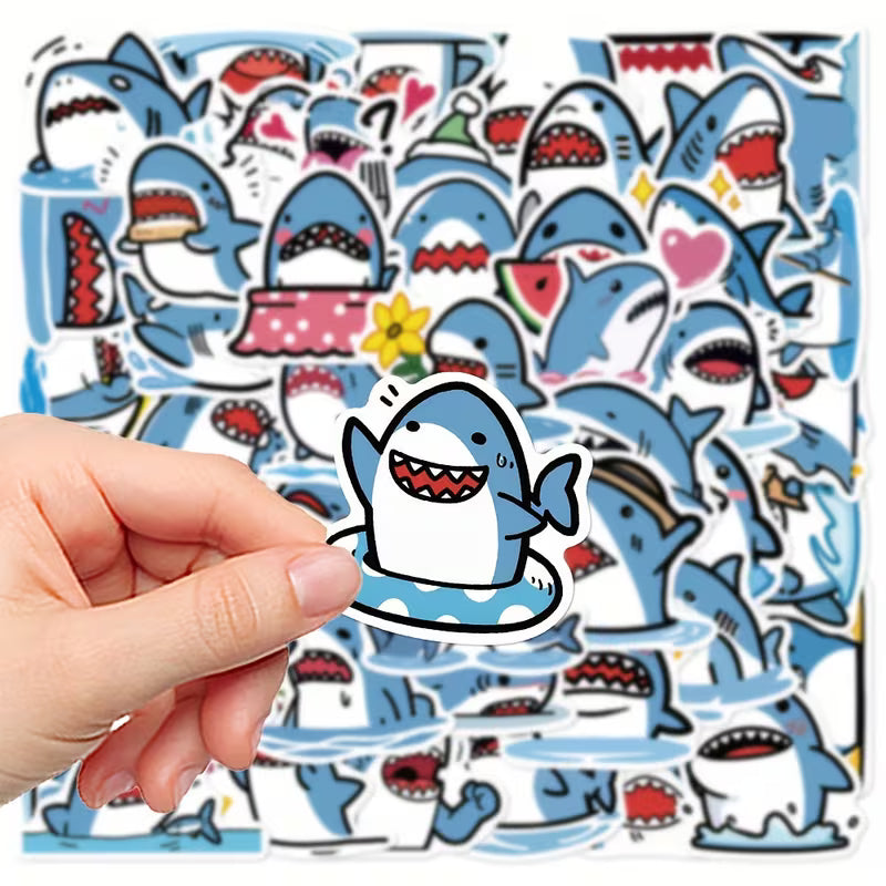 STICKERS TIBURONES ANIMADOS