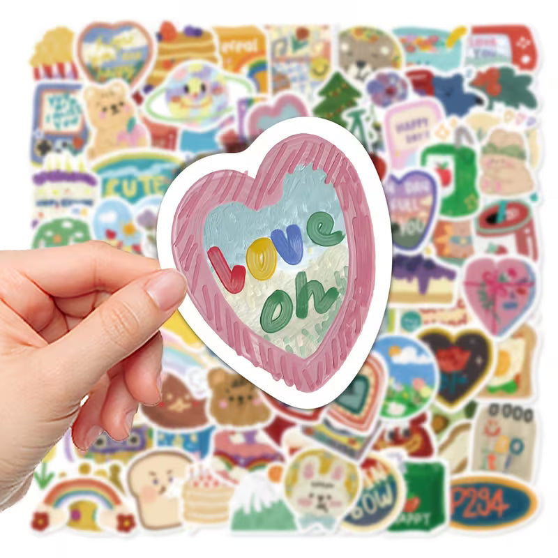 STICKERS ESTILO ACUARELA COREANO