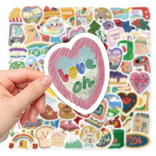 STICKERS ESTILO ACUARELA COREANO