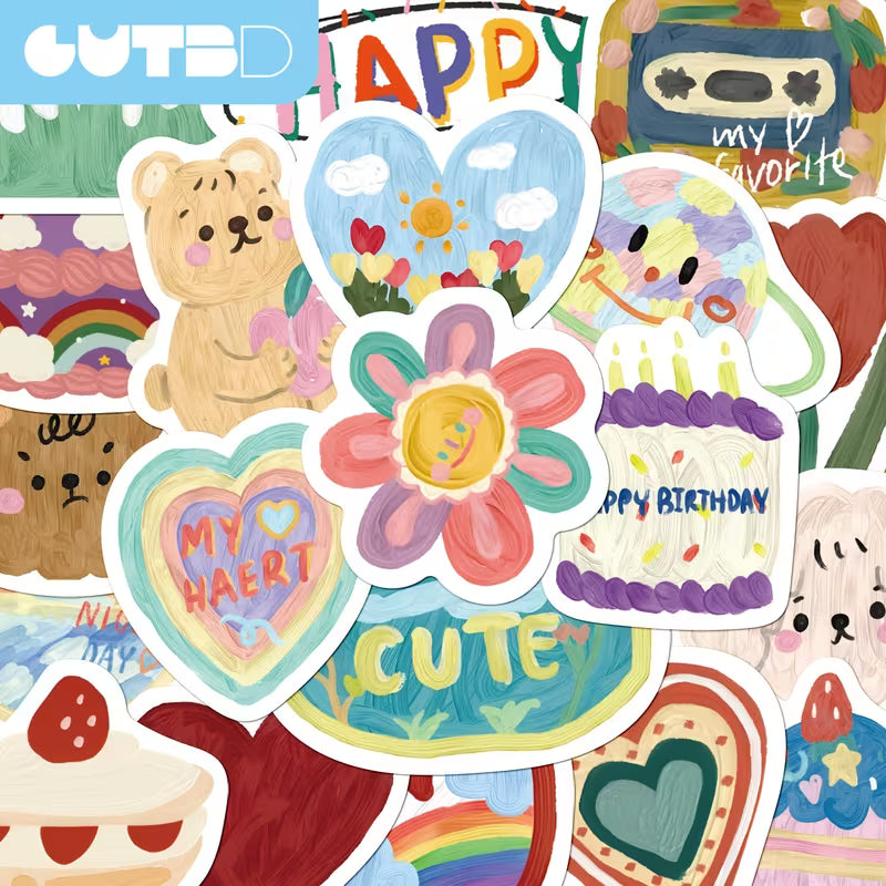STICKERS ESTILO ACUARELA COREANO