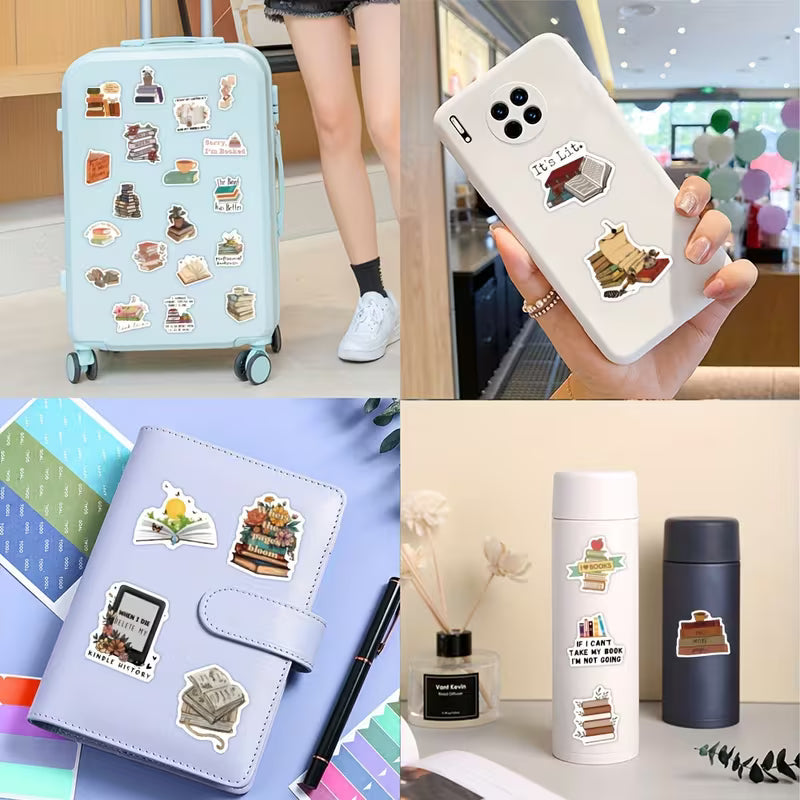 STICKERS LIBROS VINTAGE