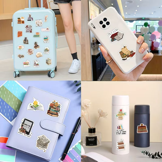 STICKERS LIBROS VINTAGE