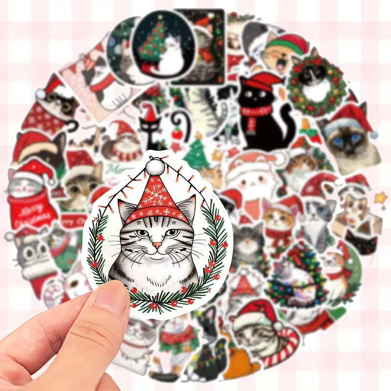 STICKERS GATOS NAVIDAD