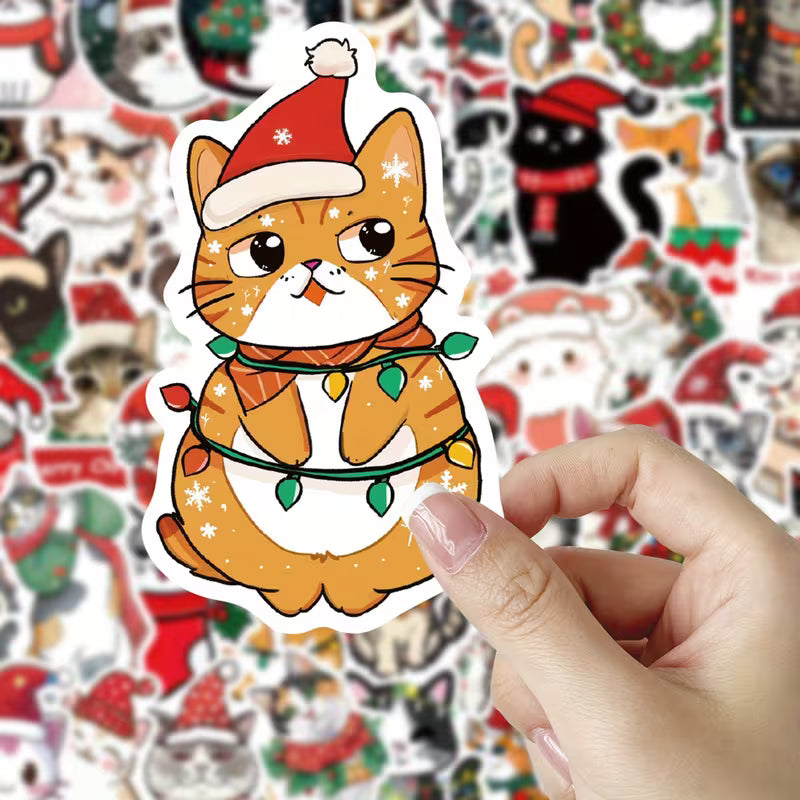 STICKERS GATOS NAVIDAD