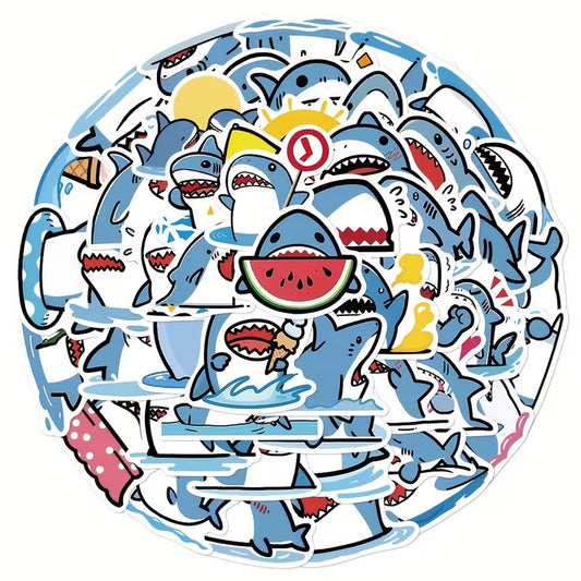 STICKERS TIBURONES ANIMADOS
