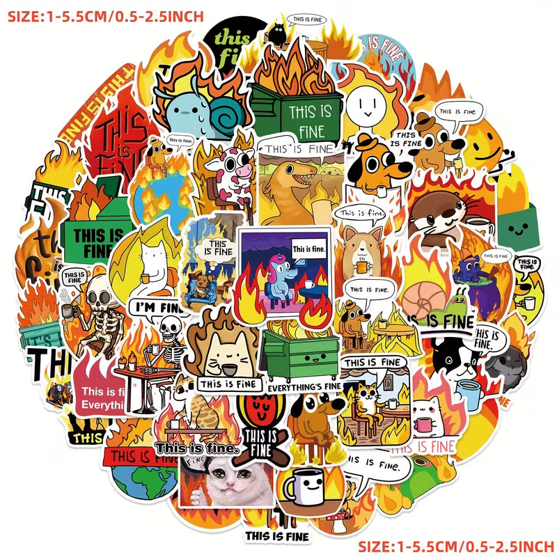 STICKERS THIS IS FINE