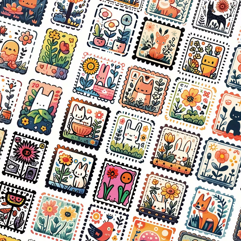STICKERS ANIMALES CARTOON ADORABLE